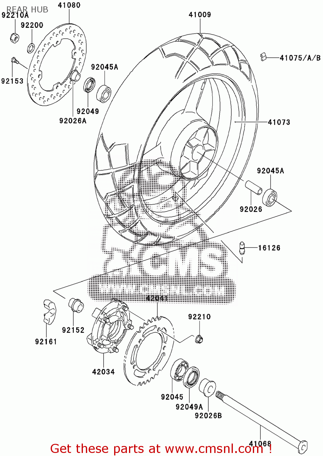 41080S013 Disc,rear Brake Kawasaki buy the 41080S013 at CMSNL