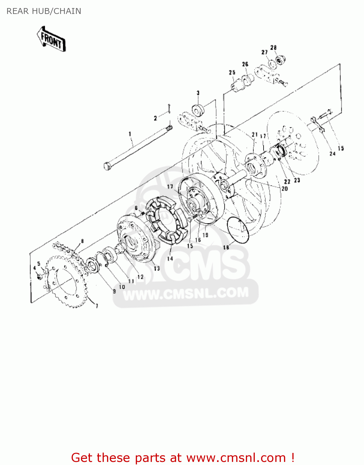 42008039 Rear Hub Coupling Assembly Kawasaki buy the 42008039 at CMSNL