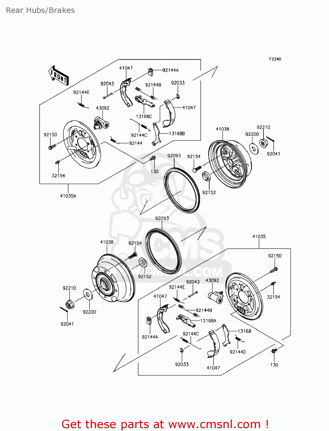 Kawasaki DRUM,REAR BRAKE 410380018 Kawasaki DRUM,REAR BRAKE 410380018