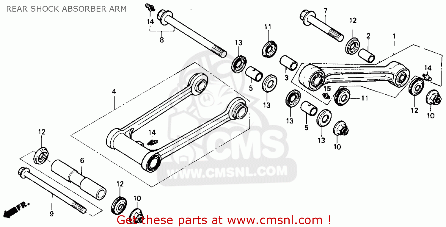 BOLT,GREASE,12X11 for TRX250R FOURTRAX 250R 1988 (J) USA order at CMSNL
