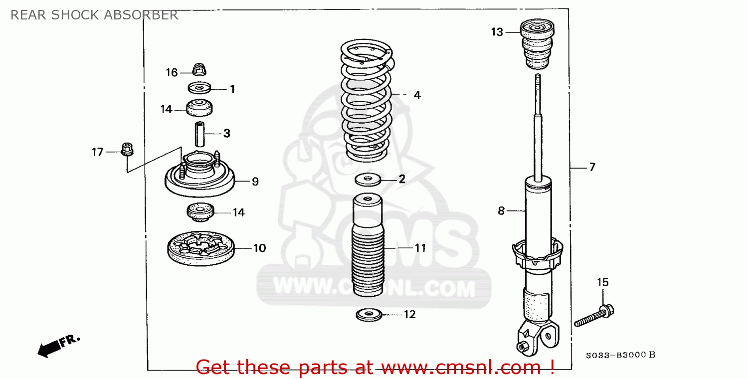 52675SH3K01: Base,shock Absorb Honda - buy the 52675-SH3-K01 at CMSNL