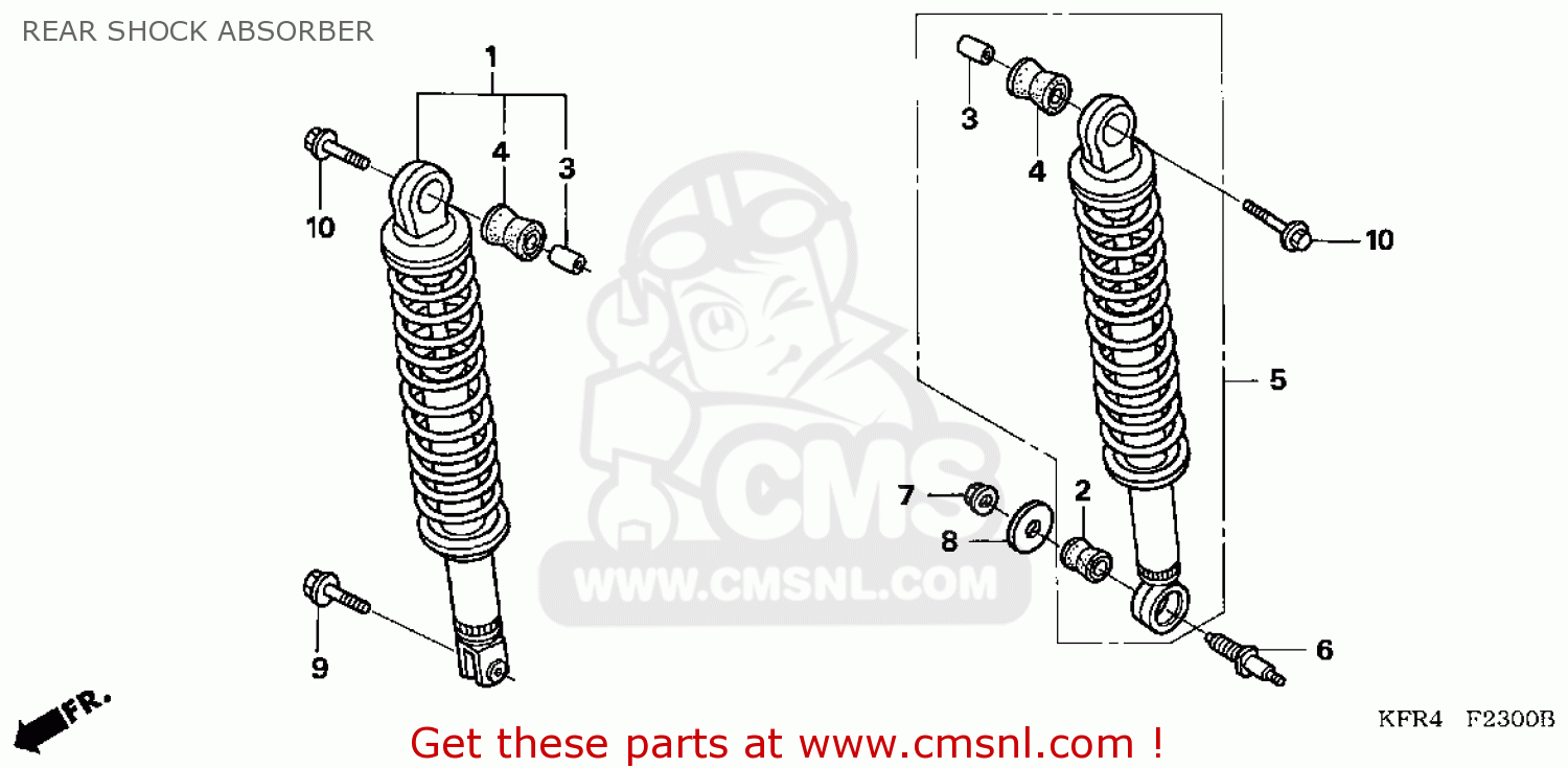 SHOCK ASSY.,L RR. For CN250 FUSION 2003 (3) JAPAN MF02-200 - Order At CMSNL