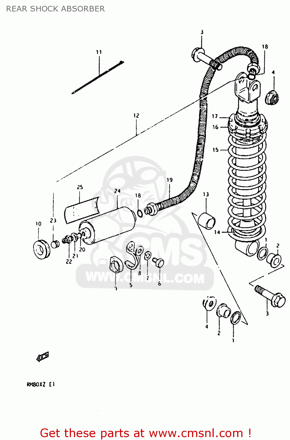 6228020400: Hose,rear Shock Absorber Suzuki - buy the 62280-20400 at CMSNL