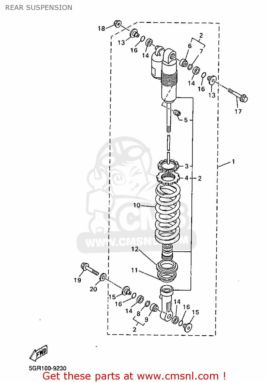 Gs Shock Absorber Assy Rear Yamaha Buy The Gs At