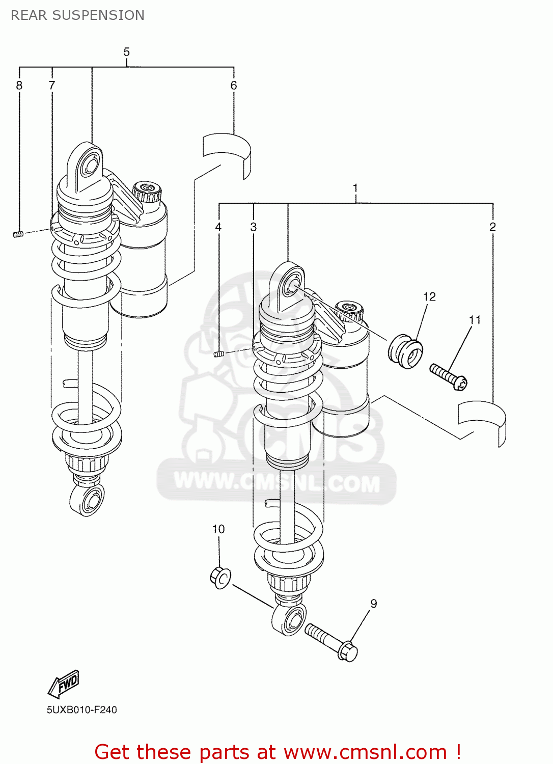 5UX2222400: Guide, Spring 2 Yamaha - buy the 5UX-22224-00 at CMSNL