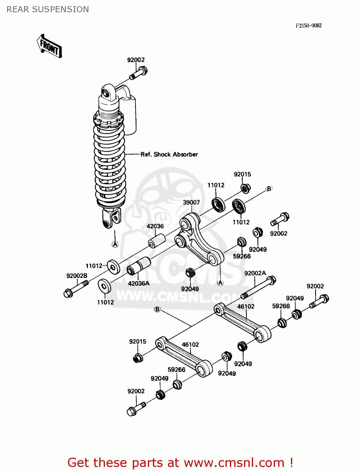 461021216: Rod,suspension Kawasaki - buy the 46102-1216 at CMSNL