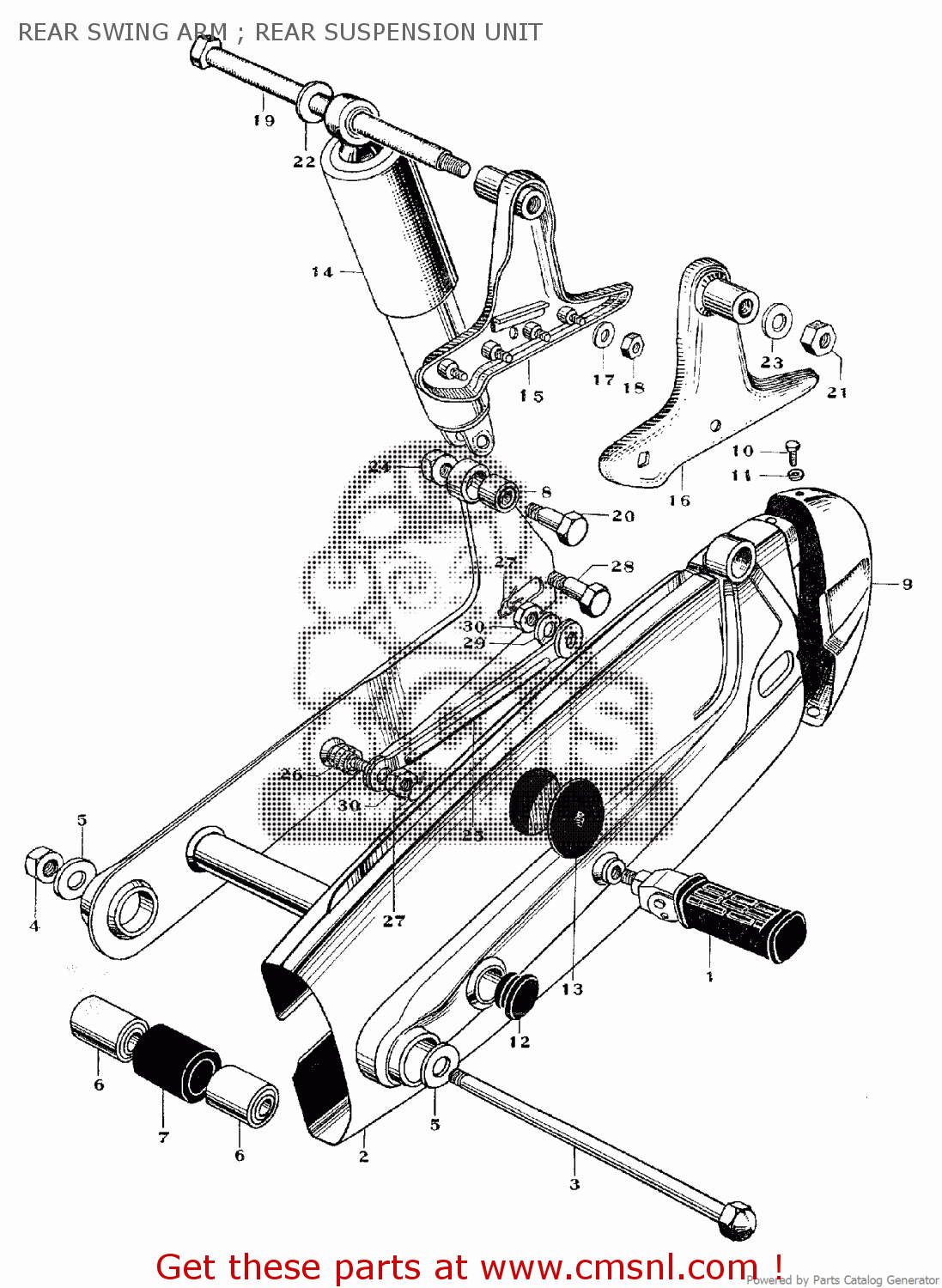 swing arm rear suspension