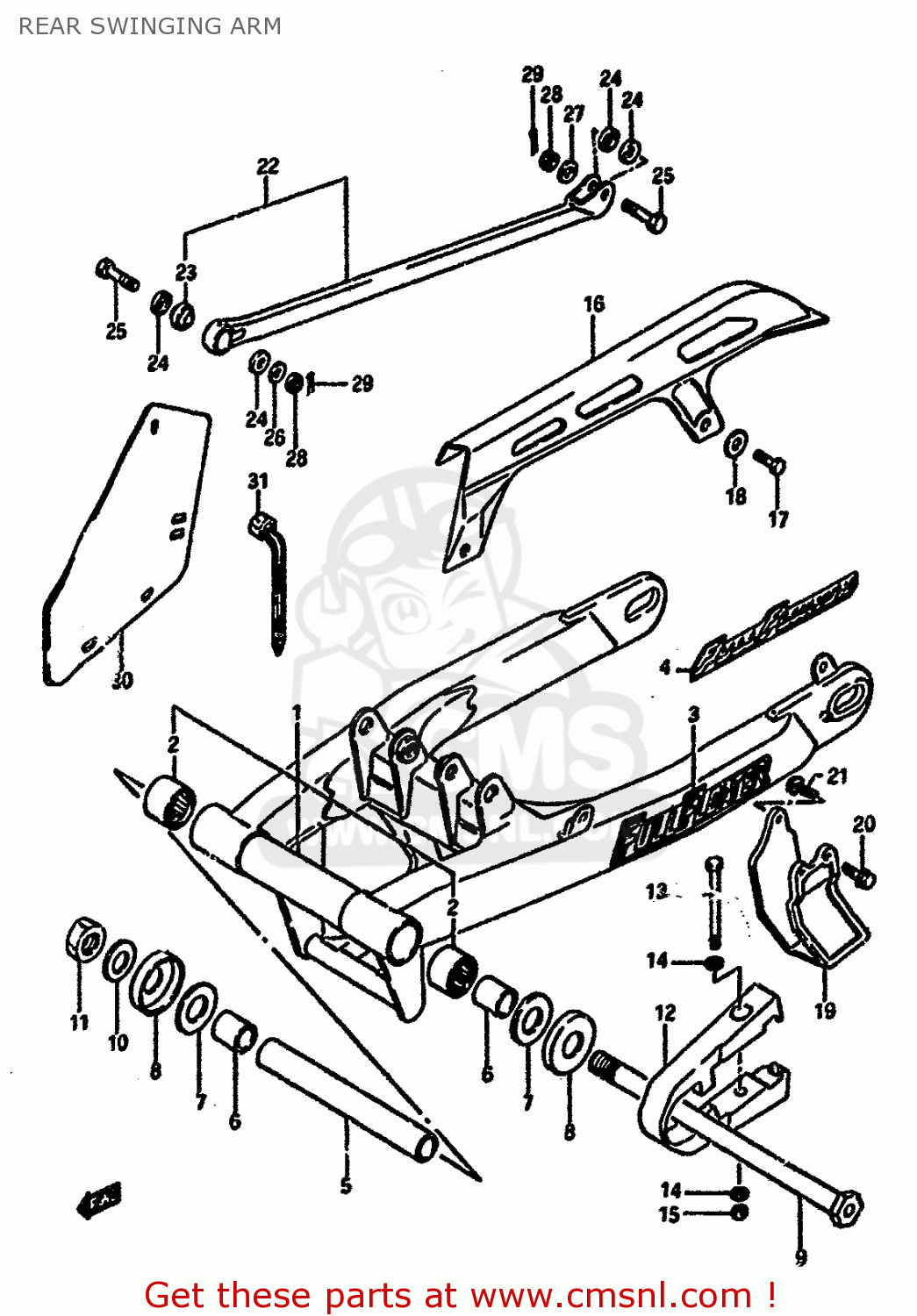 6121114A00: Shaft,rr Swingingarm Pivot Suzuki - Buy The 61211-14A00 At ...