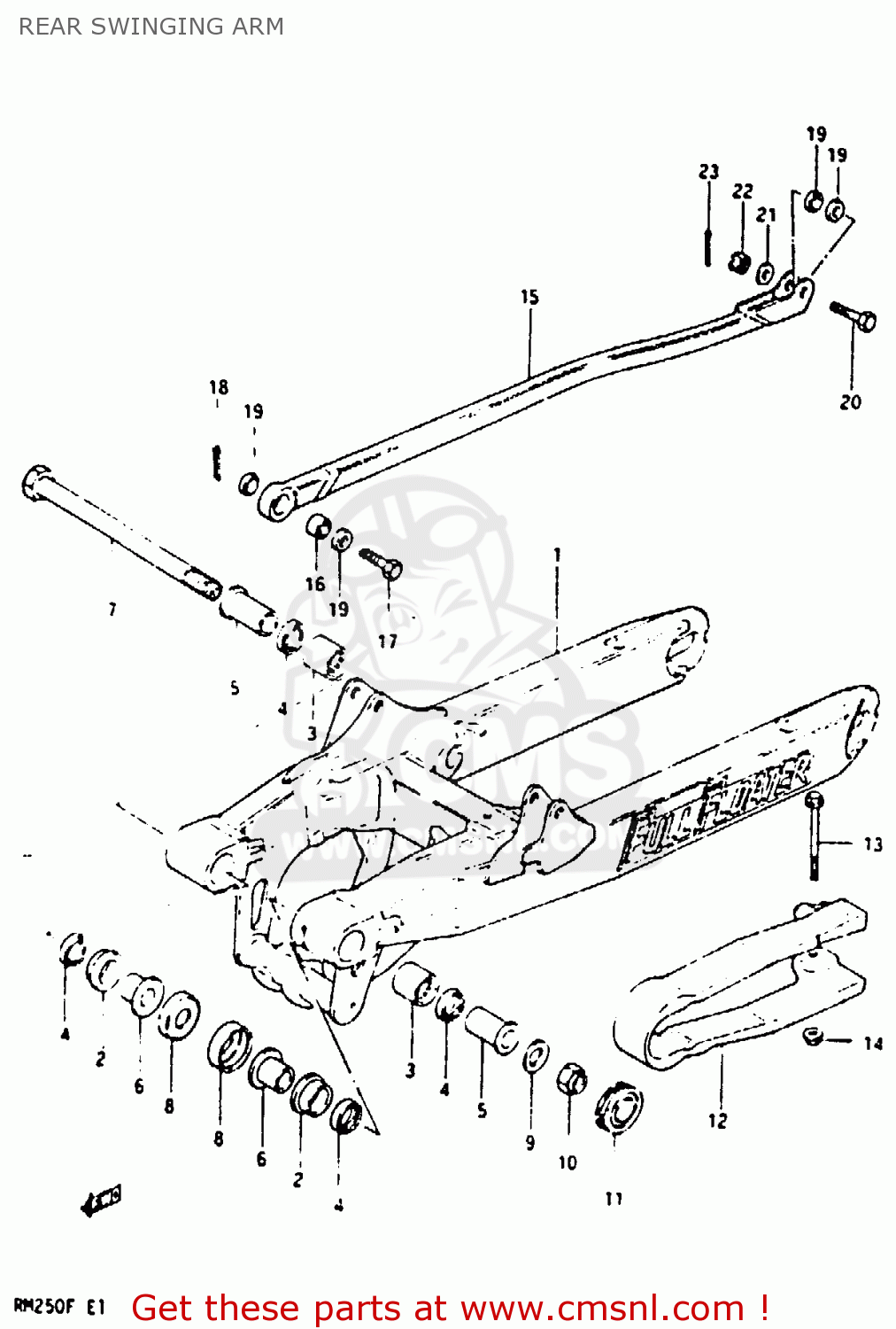 6100014600: Swing Arm Assembly,rear Suzuki - buy the 61000-14600 at CMSNL