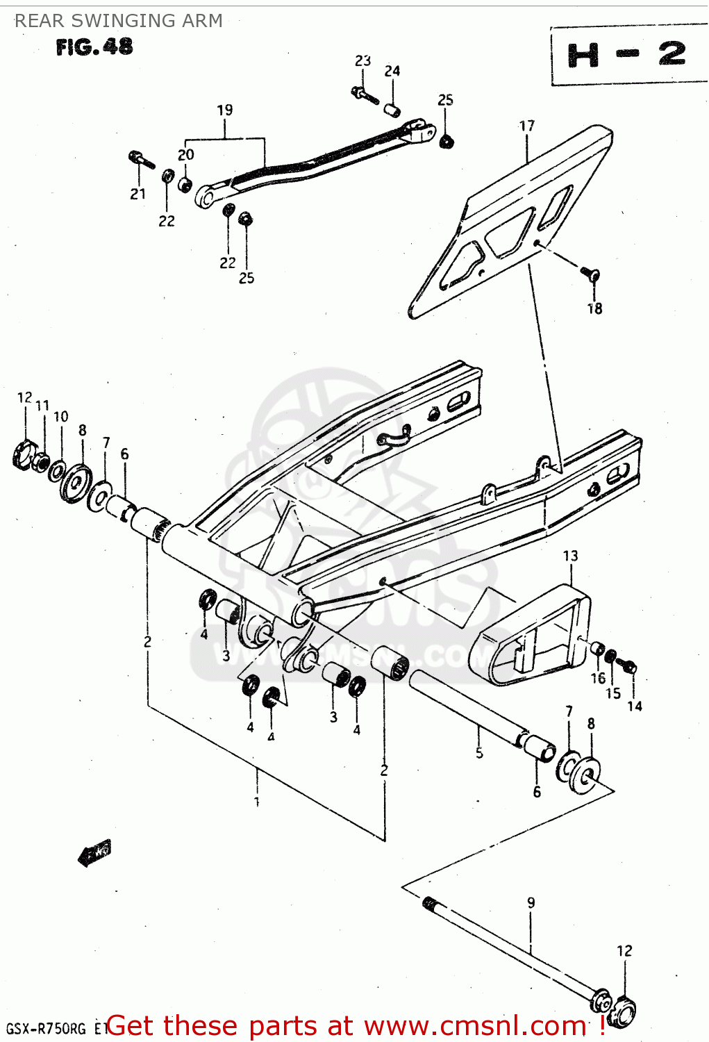 6100027A40 Swing Arm Assembly,rear Suzuki buy the 6100027A40 at CMSNL