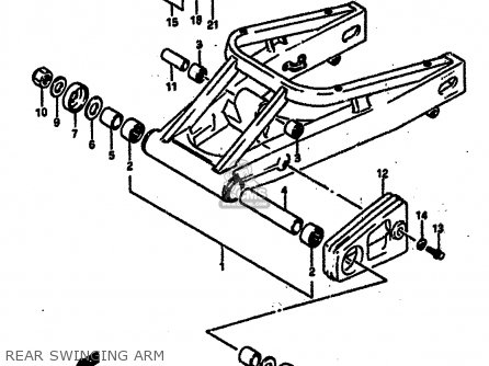 6121117C00: Shaft,rear Swing Arm Pivot Suzuki - Buy The 61211-17C00 At ...