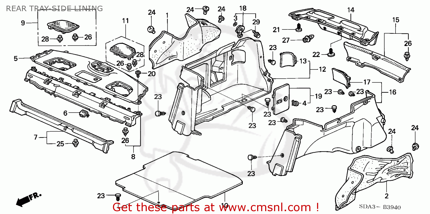 84515SDAA00ZC: Bulkhead *yr239l* Honda - buy the 84515-SDA-A00ZC at CMSNL