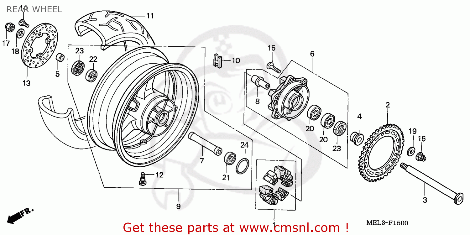 Wheel Sub Assembly 42650MELD40: Wheel Sub Assy,rr Honda - buy the 42650-MEL-D40 at CMSNL
