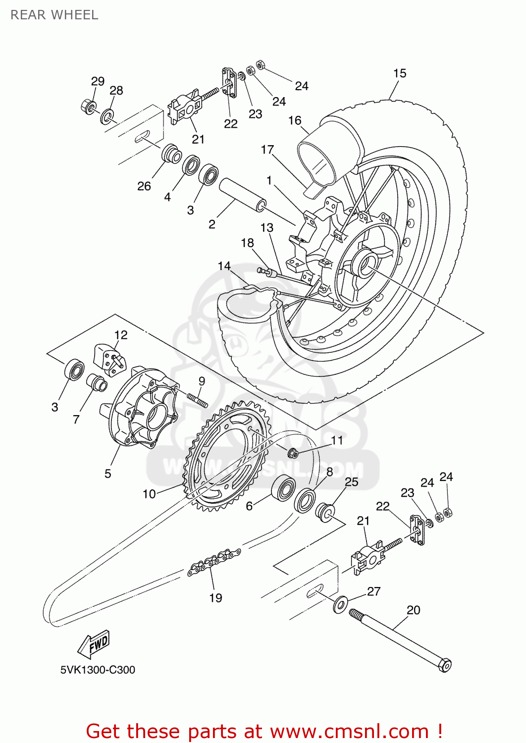 SPOKE SET, REAR For YZ125 OFFROAD 1984 (E) USA - Order At CMSNL - Foto 9