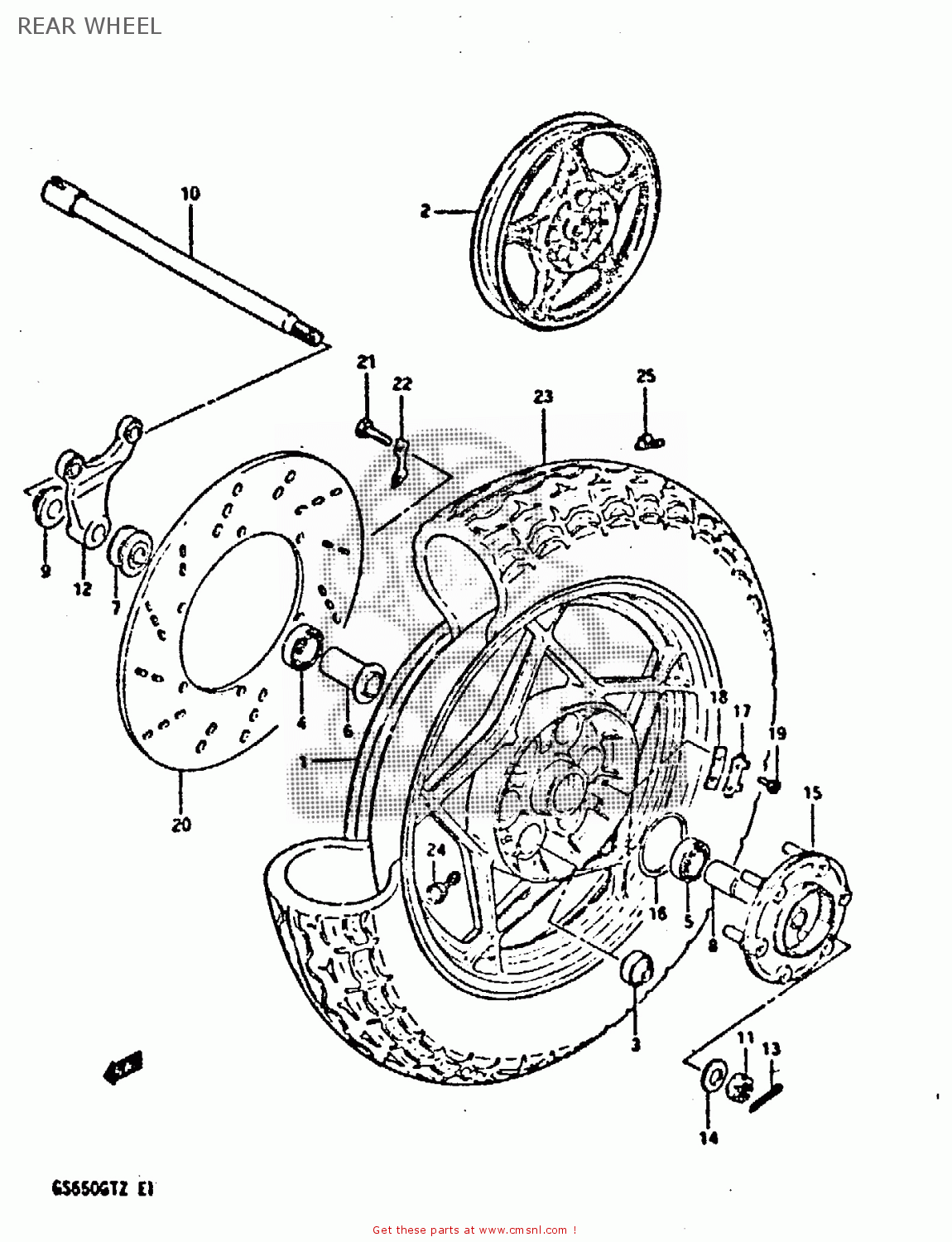 DISC,RR BRAKE for GS1100G 1983 (D) GENERAL EXPORT (E01) - order at CMSNL