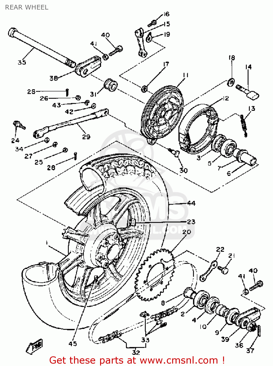 4M42533820: Cast Wheel, Rear Yamaha - buy the 4M4-25338-20-00 at CMSNL