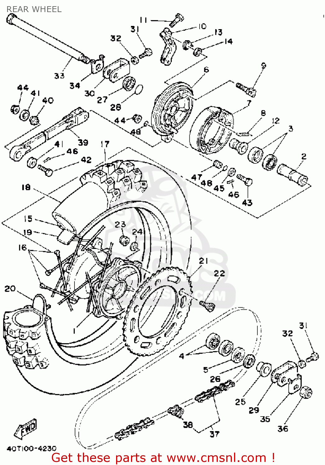 SPRING, TORSION(39X) for YZ490 1987 2HJ EUROPE 272HJ-300E2 - order at CMSNL