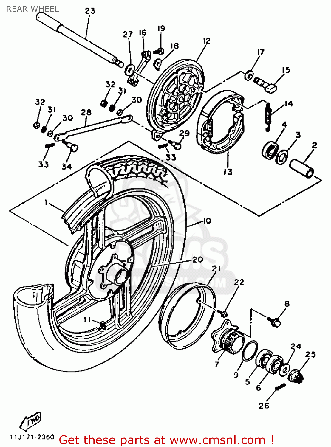 28V2535500: Lever, Camshaft Yamaha - buy the 28V-25355-00-00 at CMSNL