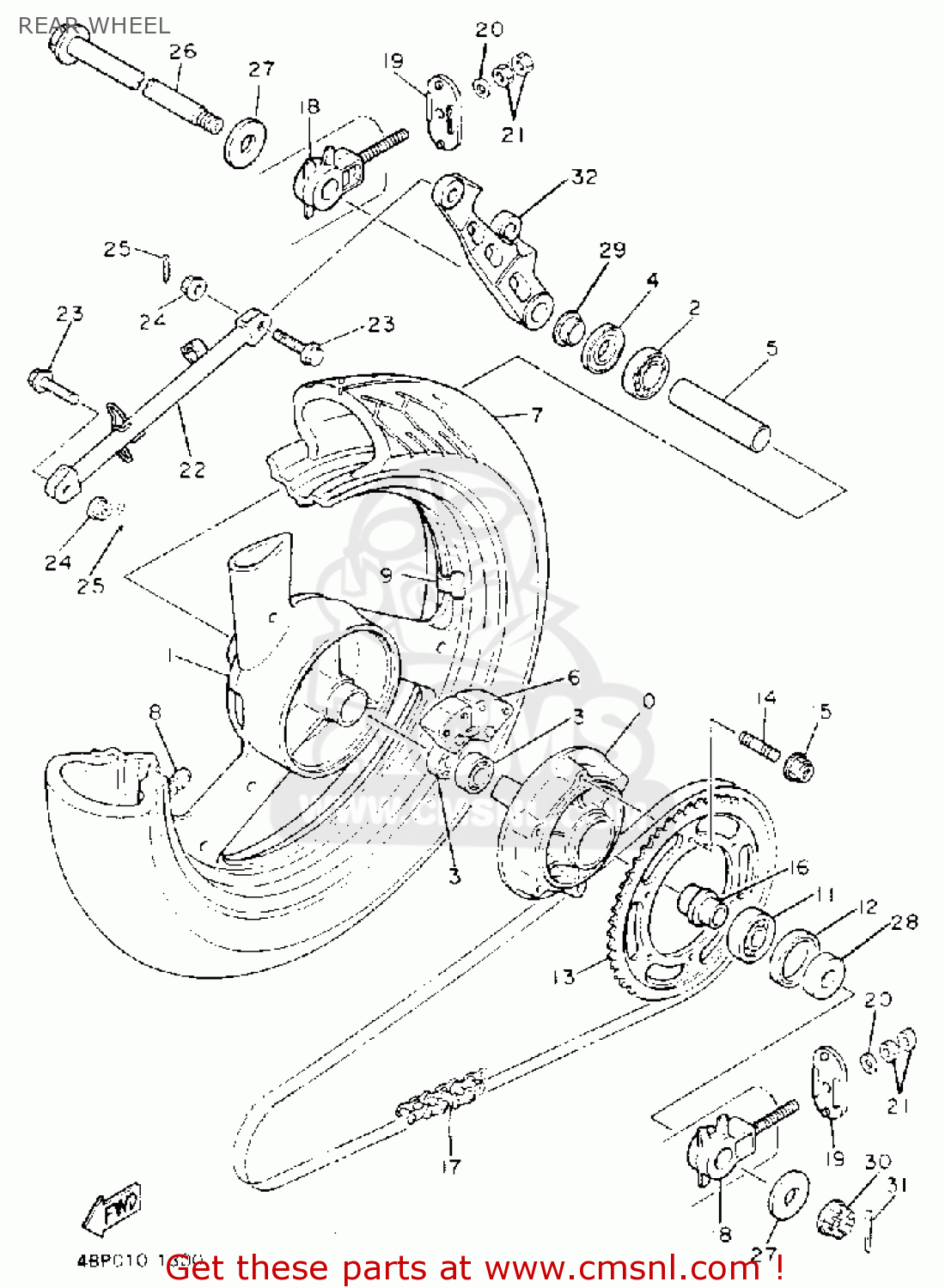 4BR2537100: Bar, Tension Yamaha - buy the 4BR-25371-00 at CMSNL