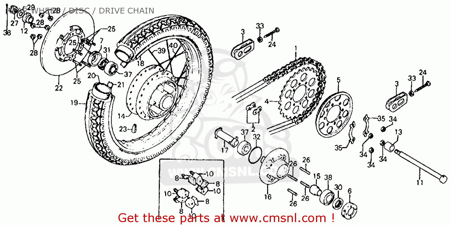 Details about   Primo Scooter Company Chain Drive Rear Wheel Assembly for Razor E200 