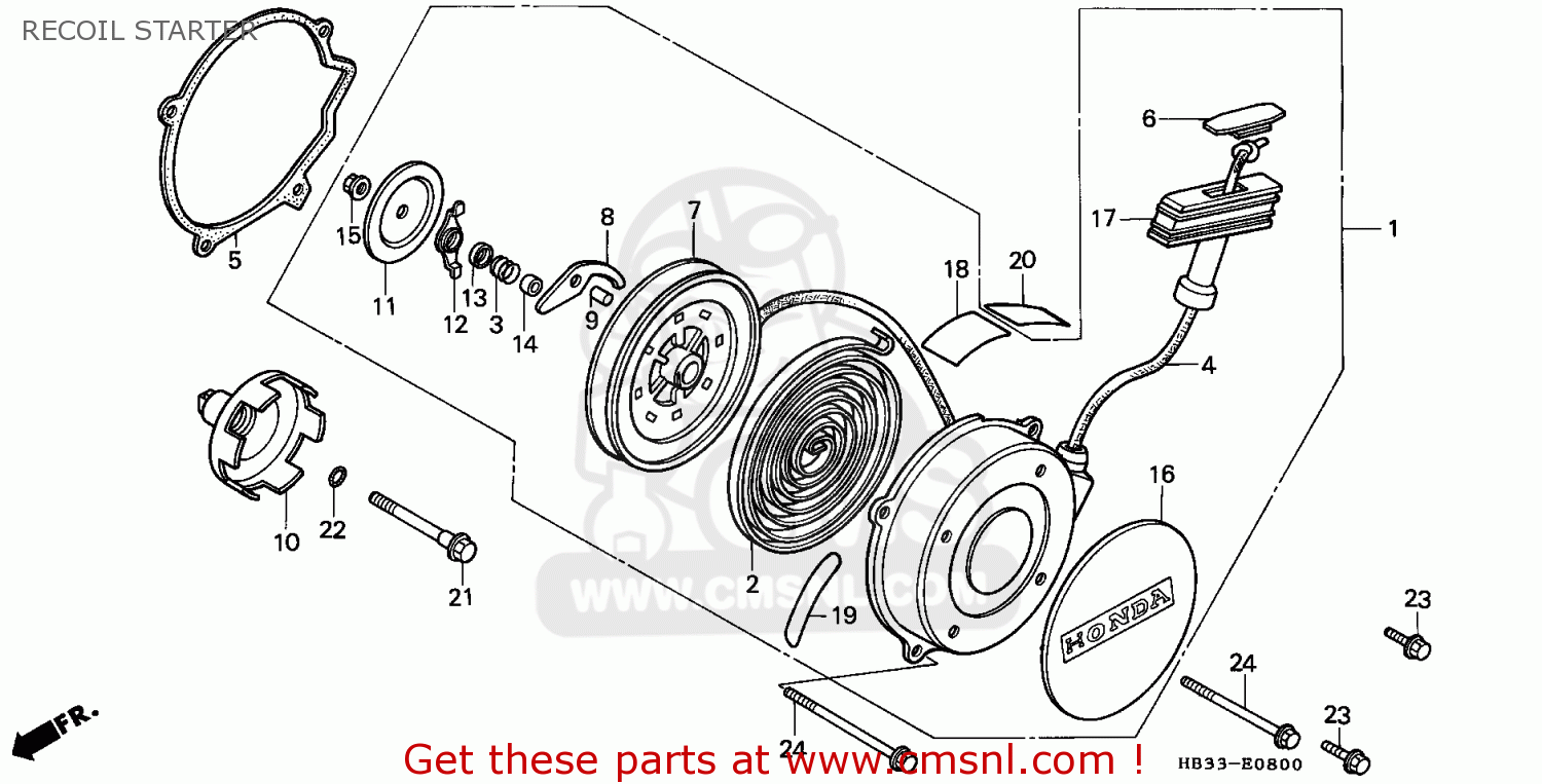 28400HB3841 Starter, Recoil Honda buy the 28400HB3841 at CMSNL