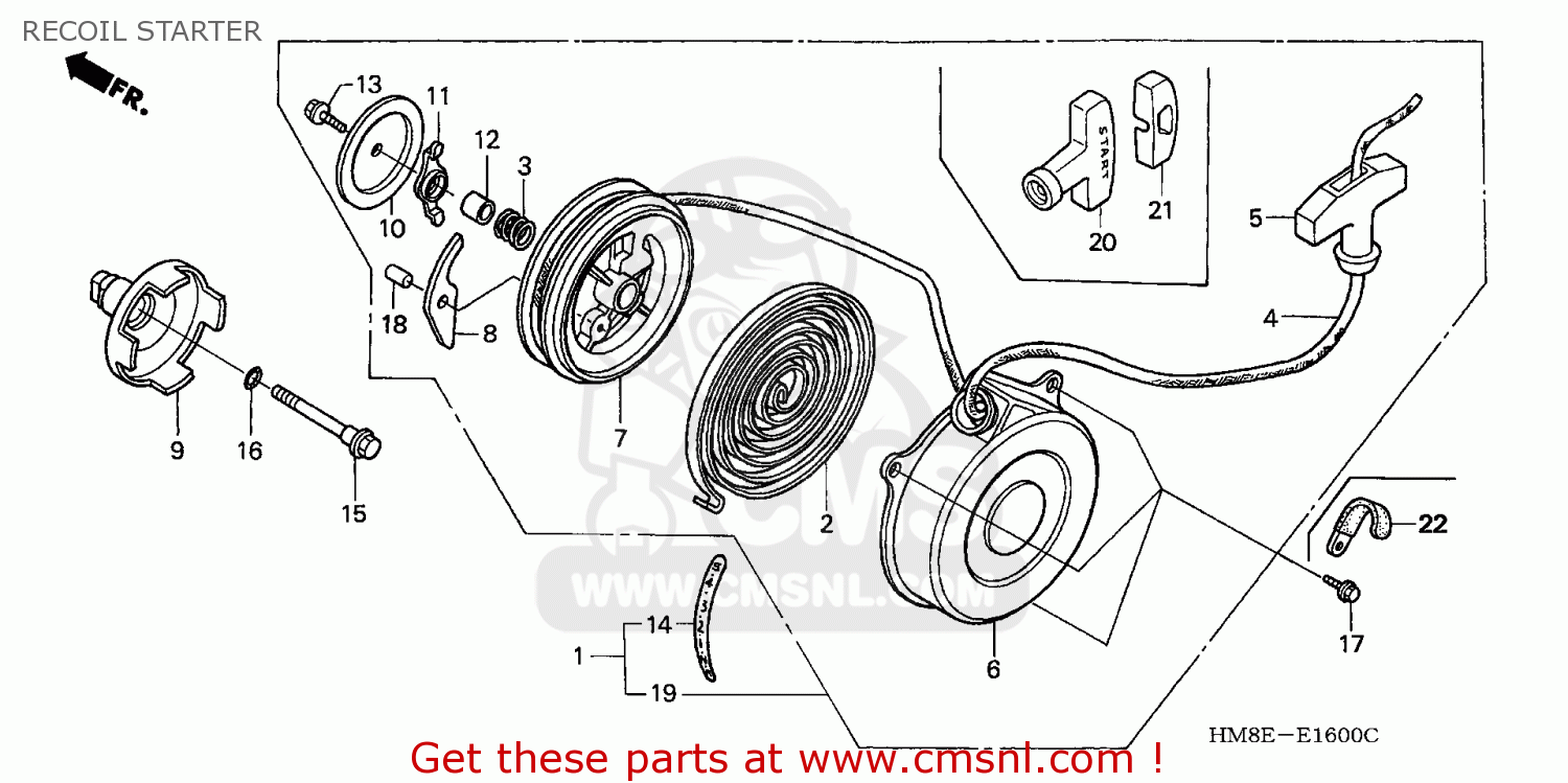 28430HM8A40: Pulley Comp,recoi Honda - buy the 28430-HM8-A40 at CMSNL