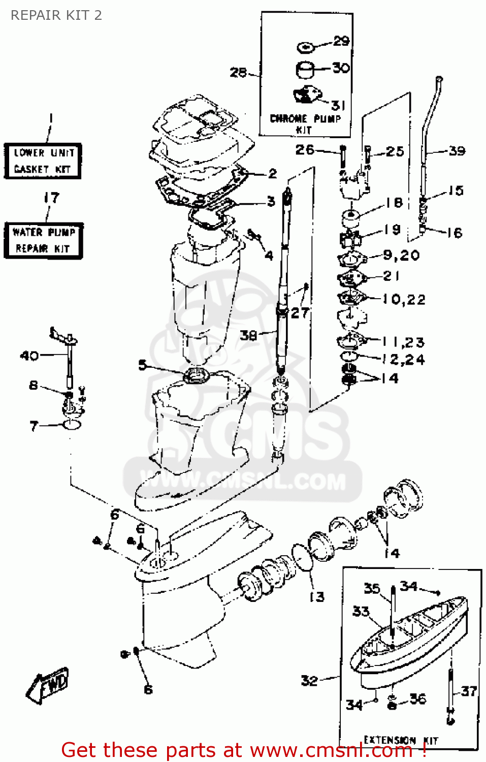 6H1W007201EK Extension Kit Yamaha buy the 6H1W007201EK at CMSNL