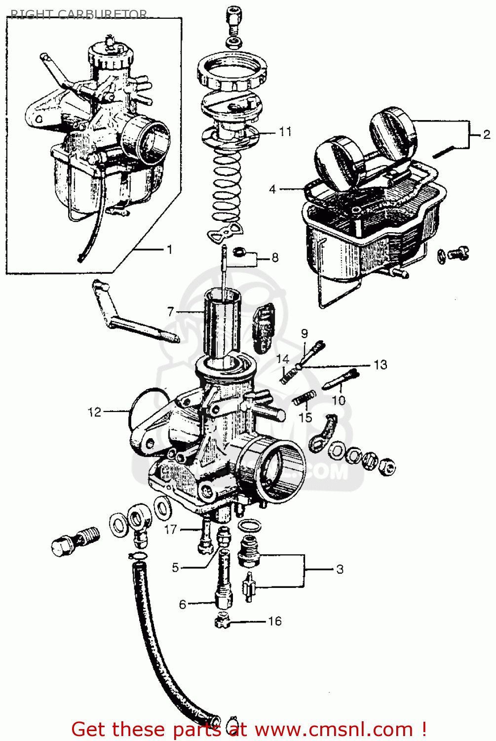 CARBURETOR ASSY for CL77 SCRAMBLER 1965 USA / 305 order at CMSNL
