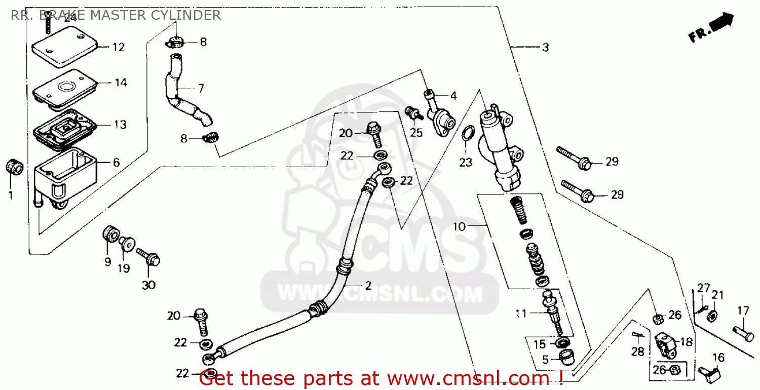 43500HC0681 Master Cylinder, Rr. Honda buy the 43500HC0681 at CMSNL