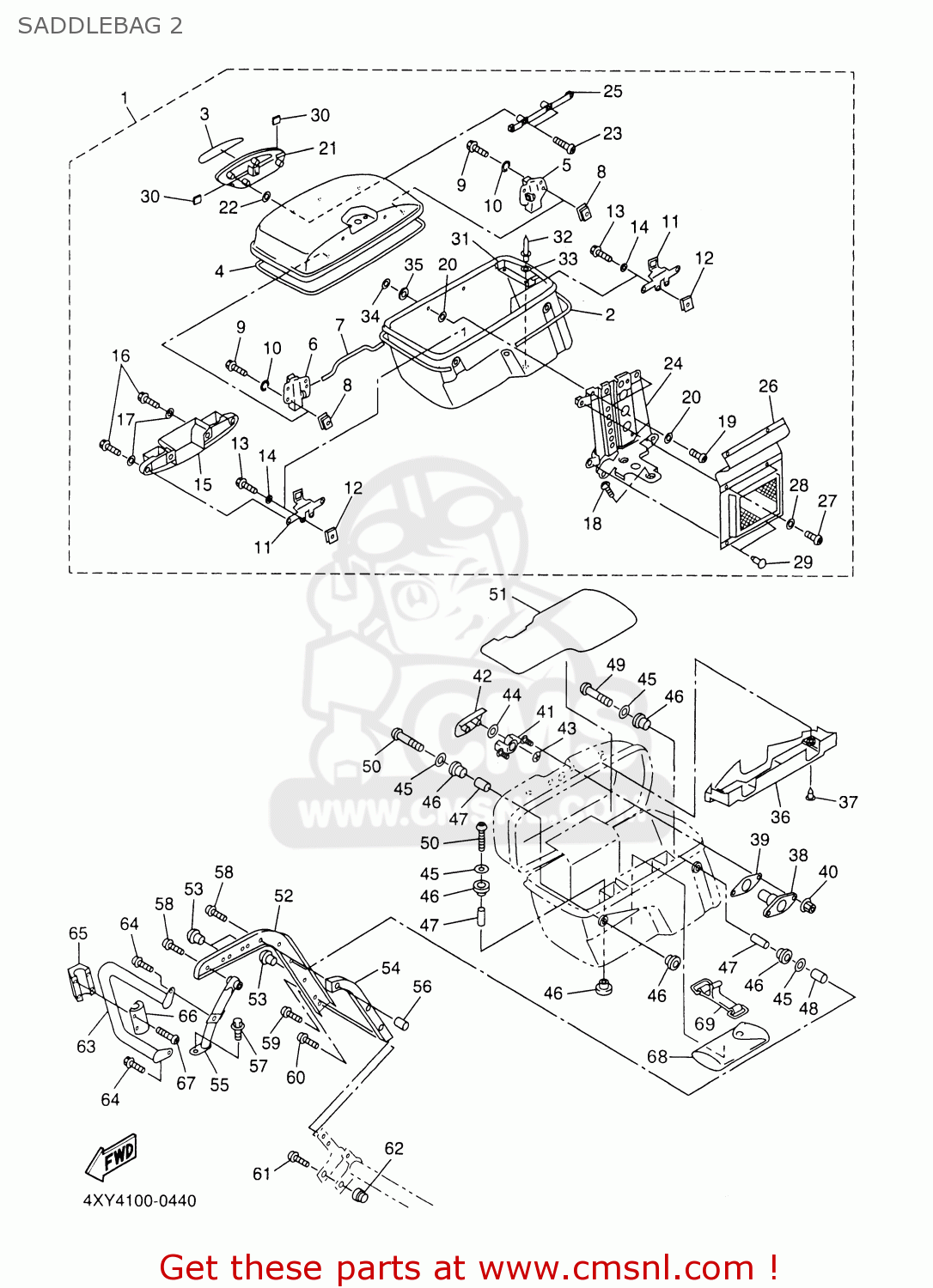 4XYY2844Y05X Saddlebag Comp, 2 Yamaha buy the 4XYY2844Y05X at CMSNL