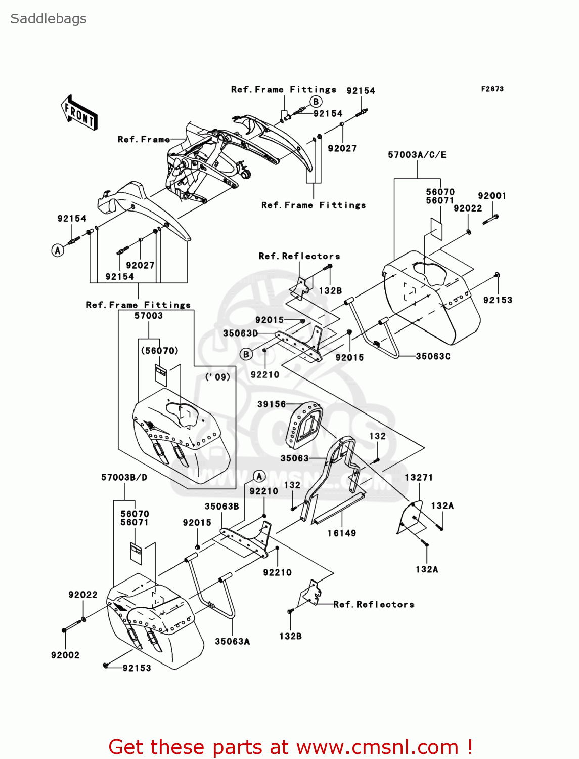 350630577: Stay,side Bag,rh Kawasaki - buy the 35063-0577 at CMSNL