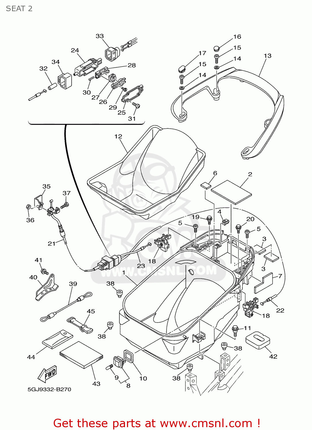 5GJ28199F2 O/m Xp500(5gj9) '03 French Yamaha buy the 5GJ28199F2 at