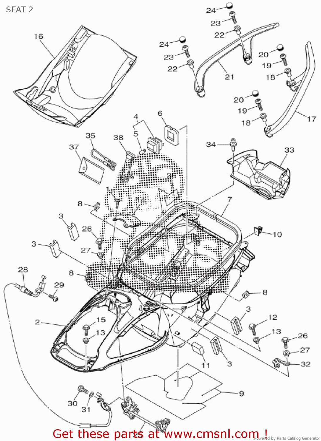 Yamaha HANGER, HELMET 4B52139810 Yamaha HANGER, HELMET 4B52139810