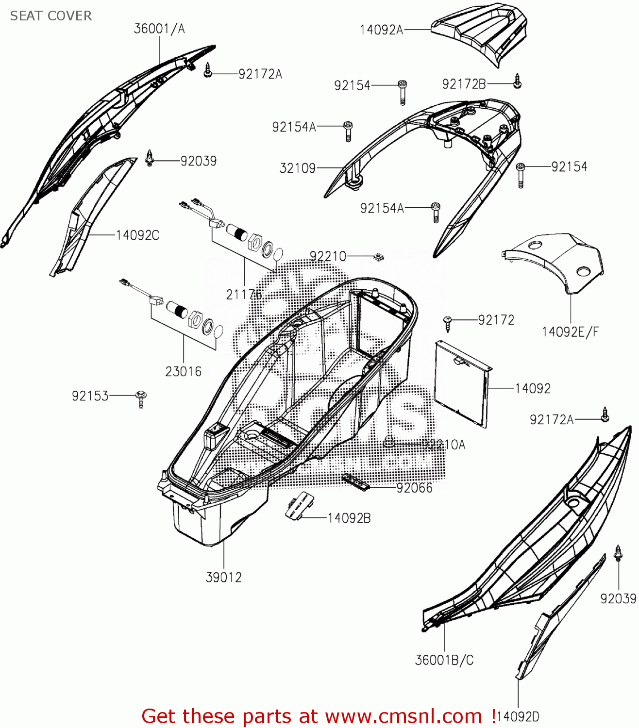 Kawasaki CASE-STORAGE,LUGGAGE 39012Y002 Kawasaki CASE-STORAGE,LUGGAGE 39012Y002
