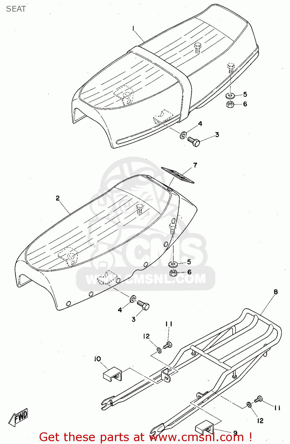 4682473000: Double Seat Assy. Yamaha - buy the 468-24730-00 at CMSNL