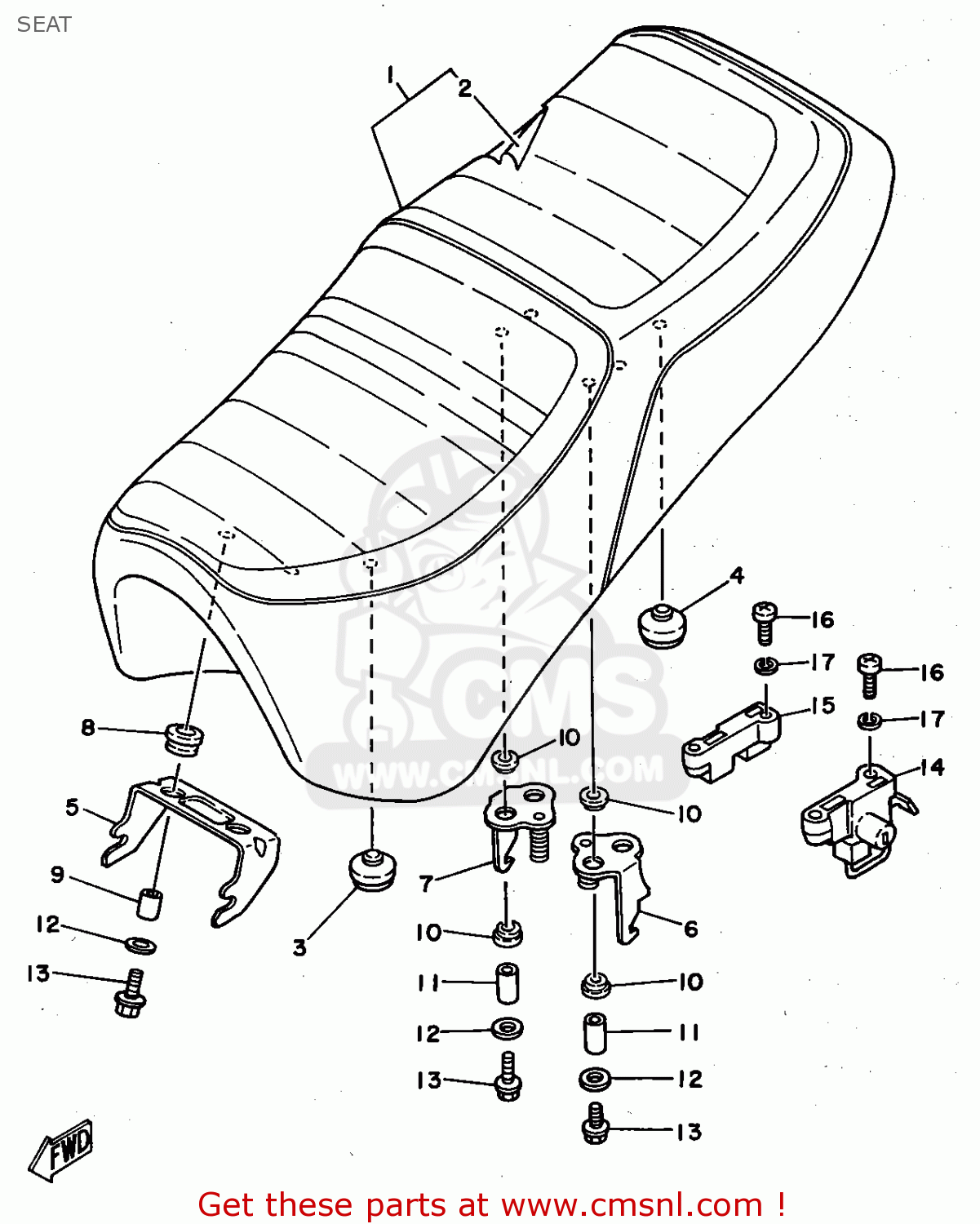 5A12472300 Damper, Seat Yamaha buy the 5A12472300 at CMSNL