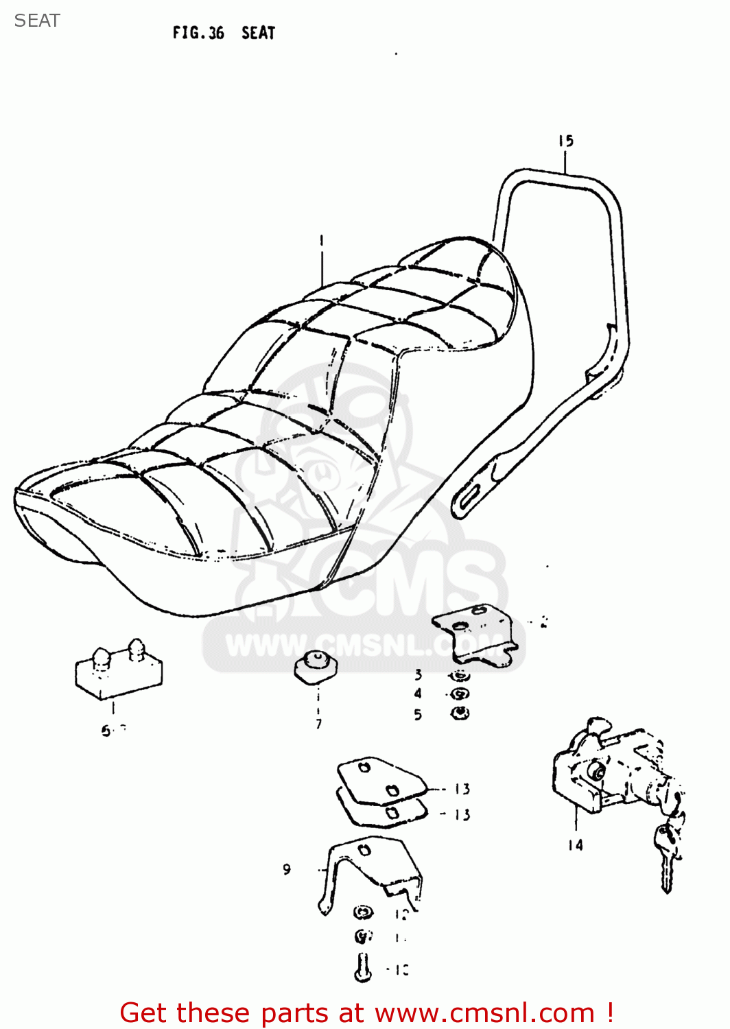 451004720040N: Seat Assembly Suzuki - buy the 45100-47200-40N at CMSNL