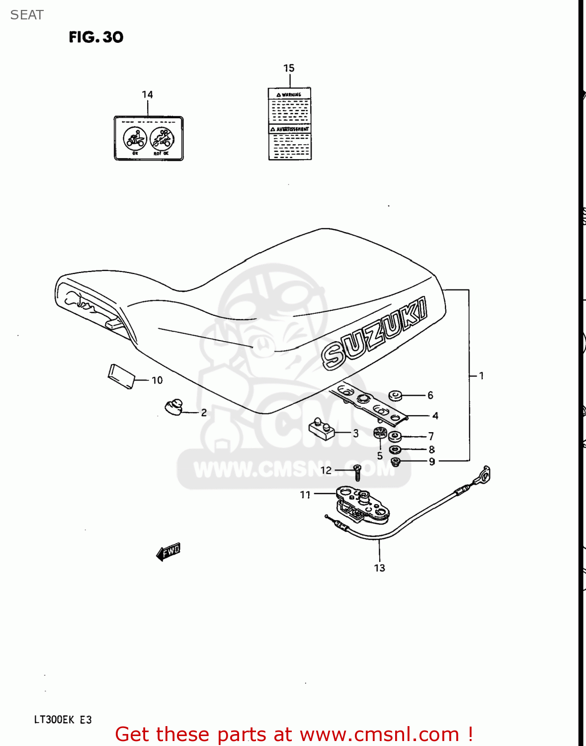 4528041B00 Cable,seat Lock Suzuki buy the 4528041B00 at CMSNL