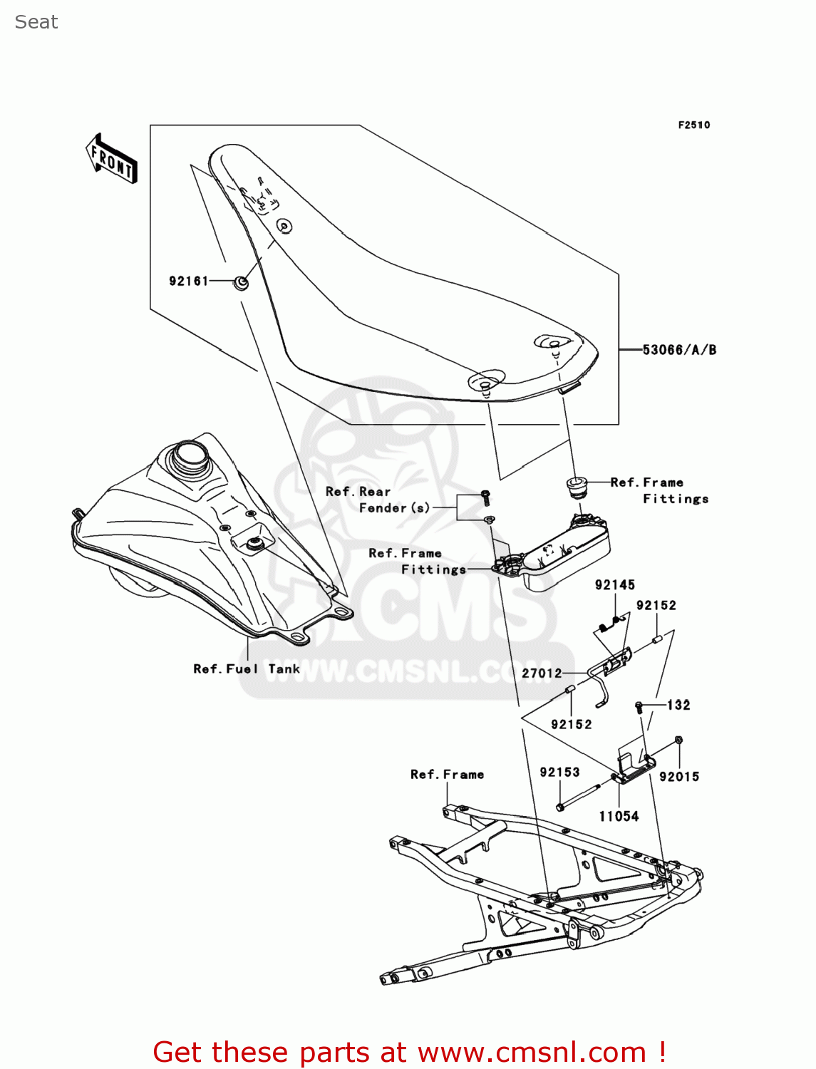 921610395 Damper,seat Kawasaki buy the 921610395 at CMSNL