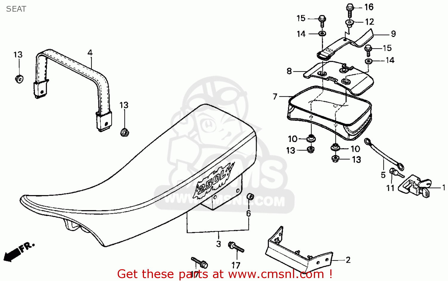 77236KV6000: Wire,tail Bag Loc Honda - buy the 77236-KV6-000 at CMSNL