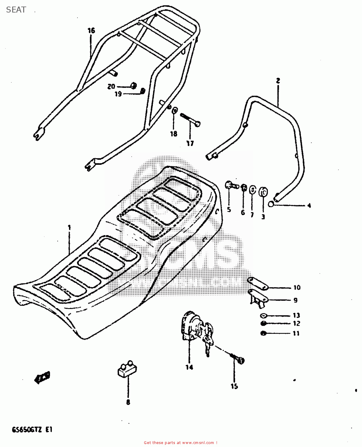 451003425147G: Seat Assembly Suzuki - buy the 45100-34251-47G at CMSNL