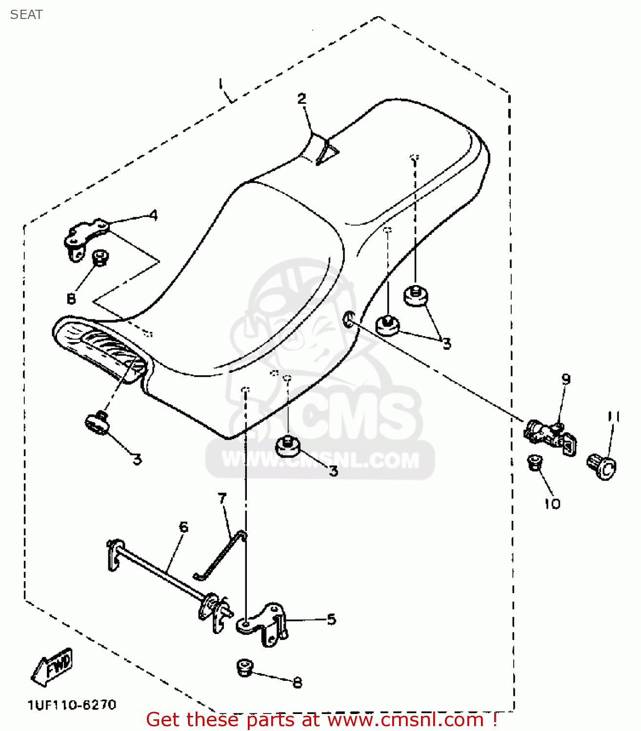 47X2471801 Bracket, Seat Yamaha buy the 47X2471801 at CMSNL