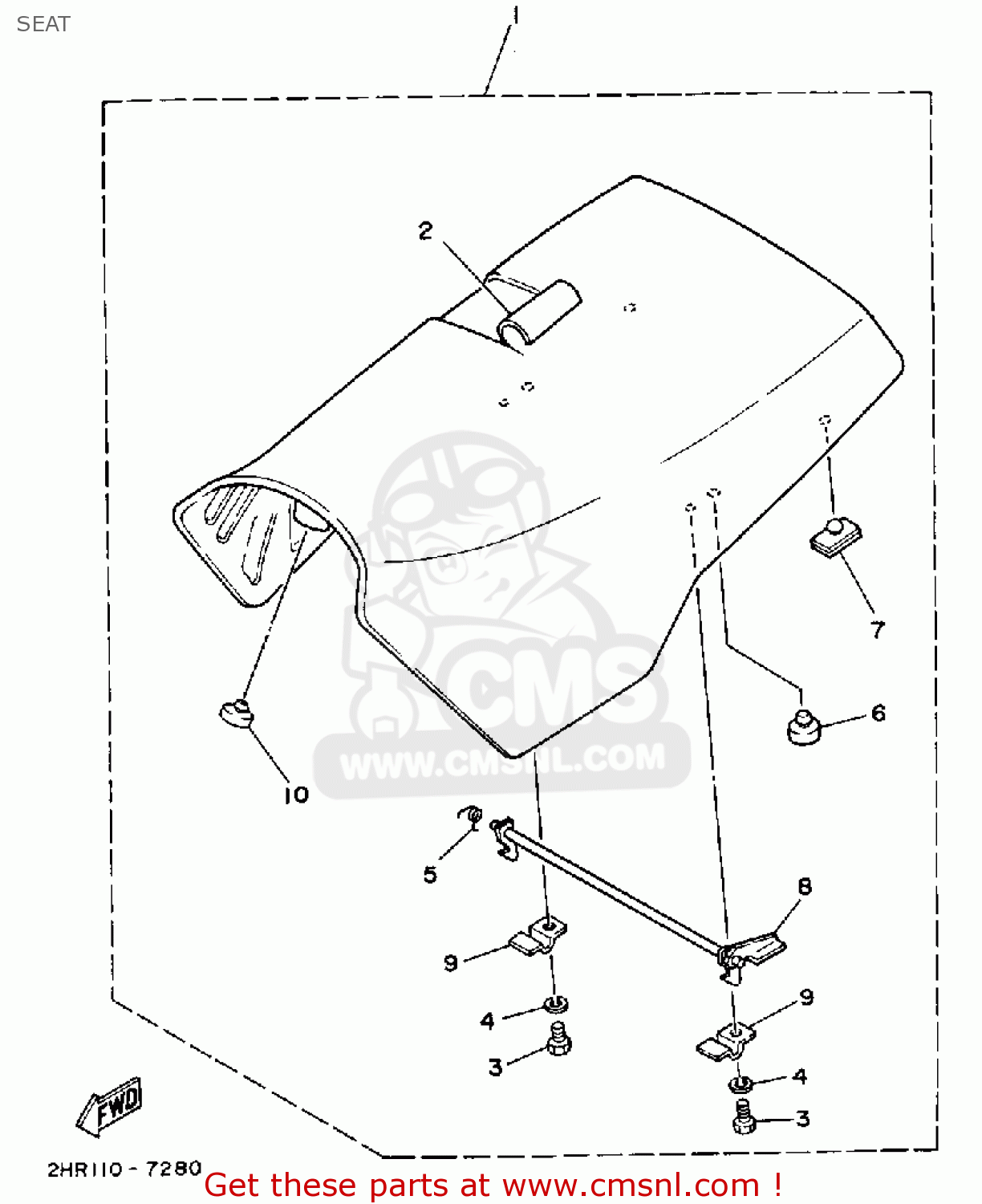59V2477600 Lever, Seat Yamaha buy the 59V2477600 at CMSNL