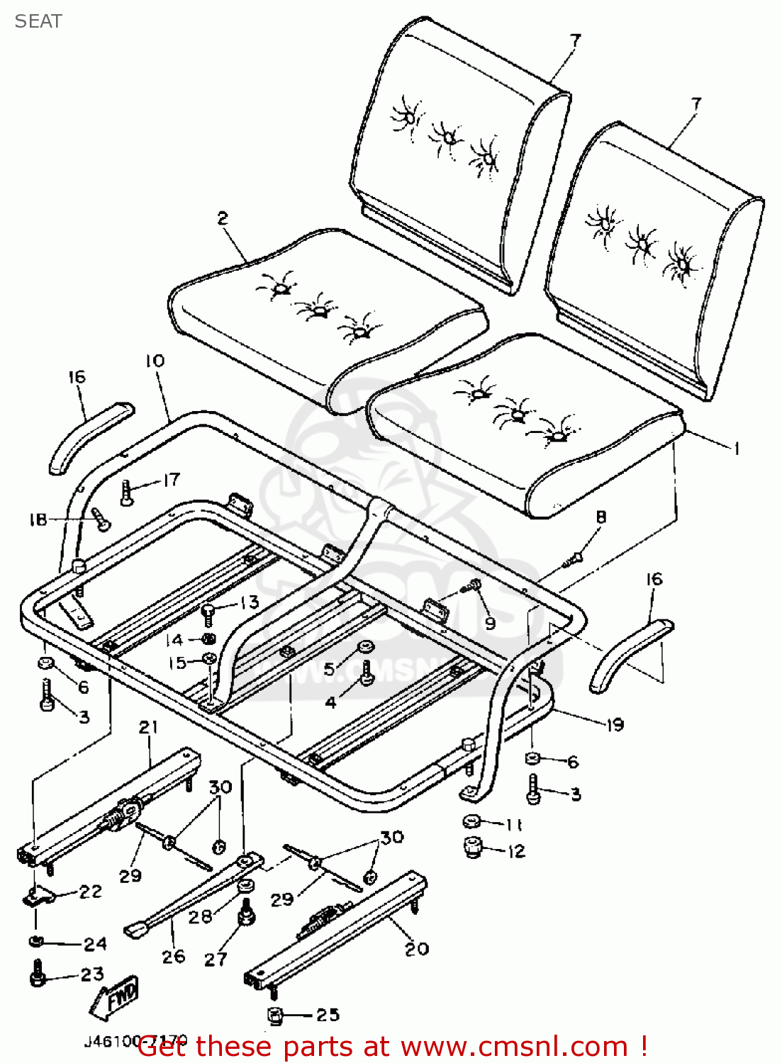 SEAT SB/ASSY,BACK for G3-A 1986 - order at CMSNL