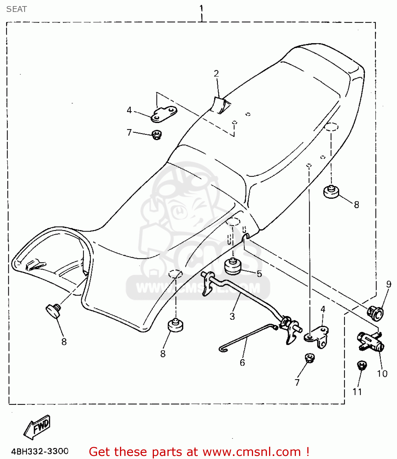 4BH2473010 Double Seat Assy Yamaha buy the 4BH2473010 at CMSNL