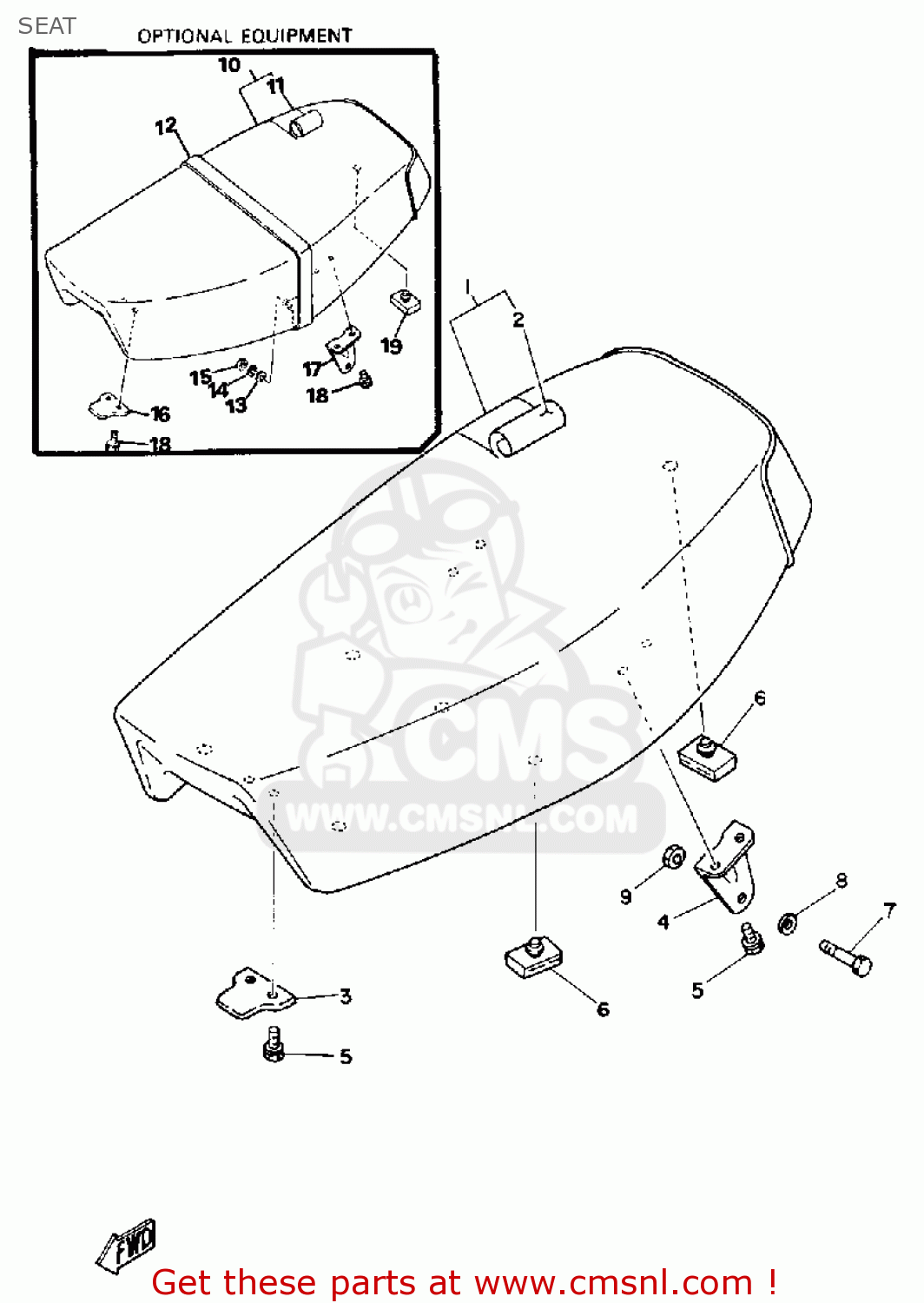 2N62473100: Cover,double Seat Yamaha - buy the 2N6-24731-00 at CMSNL