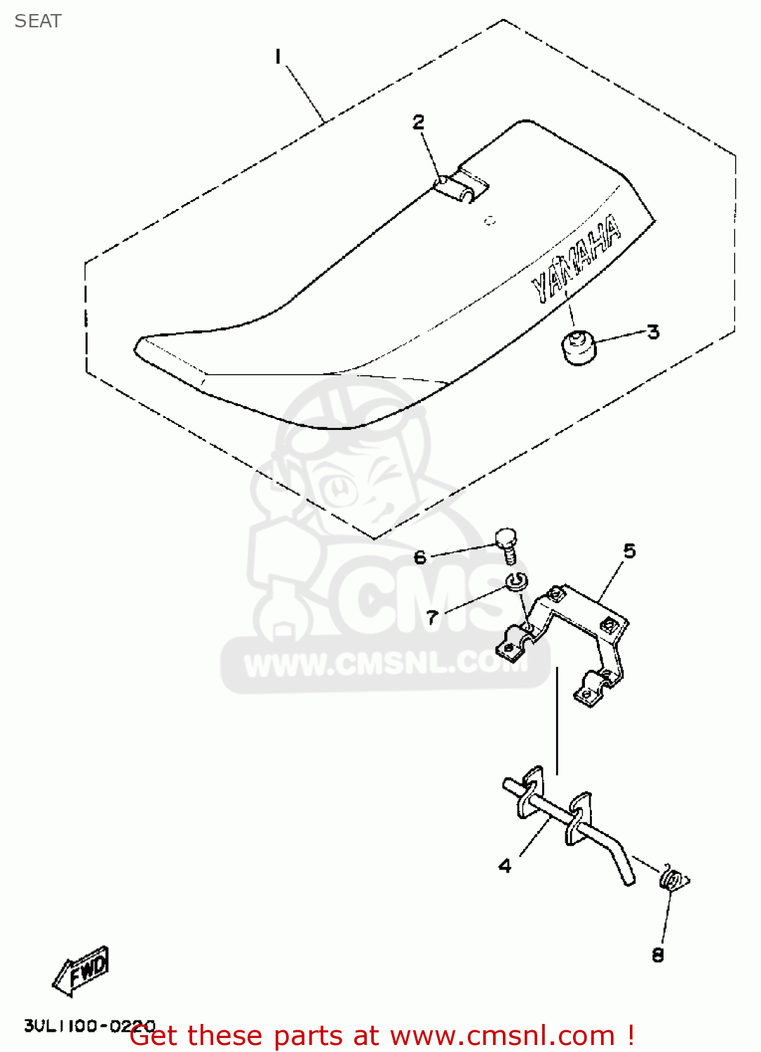 3UL2477500 Bracket, Seat Lever Yamaha buy the 3UL2477500 at CMSNL
