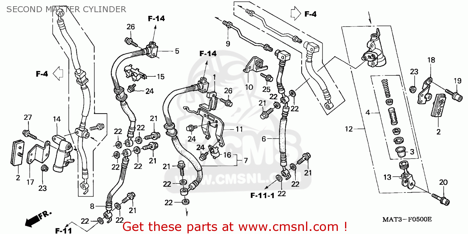 Honda HOSE,SCND M/C 45128MAT003 Honda HOSE,SCND M/C 45128MAT003