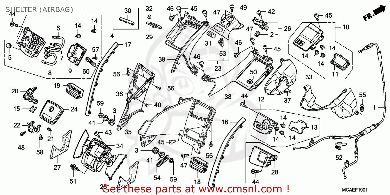 SWITCH ASSY., AUDIO & HAZARD (JDM) for GL1800 GOLD WING 2010 (A) SINGAPORE order at CMSNL