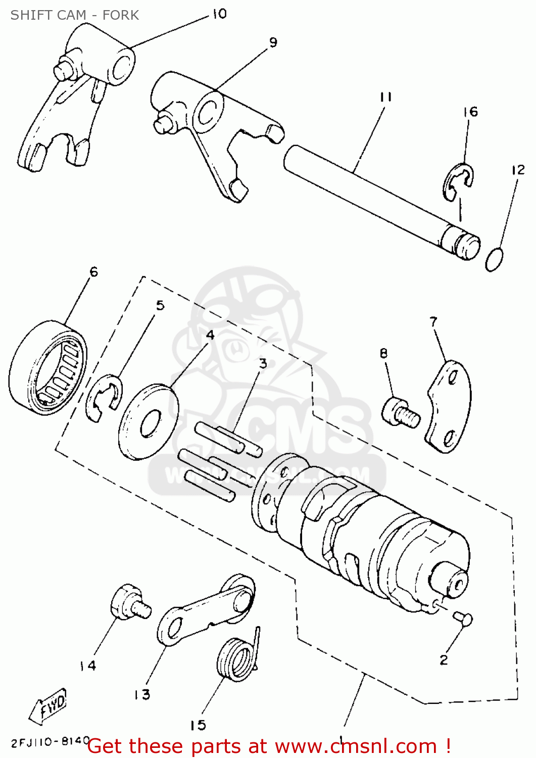 22F1853100 Bar, Shift Fork Guide 1 Yamaha buy the 22F1853100 at CMSNL